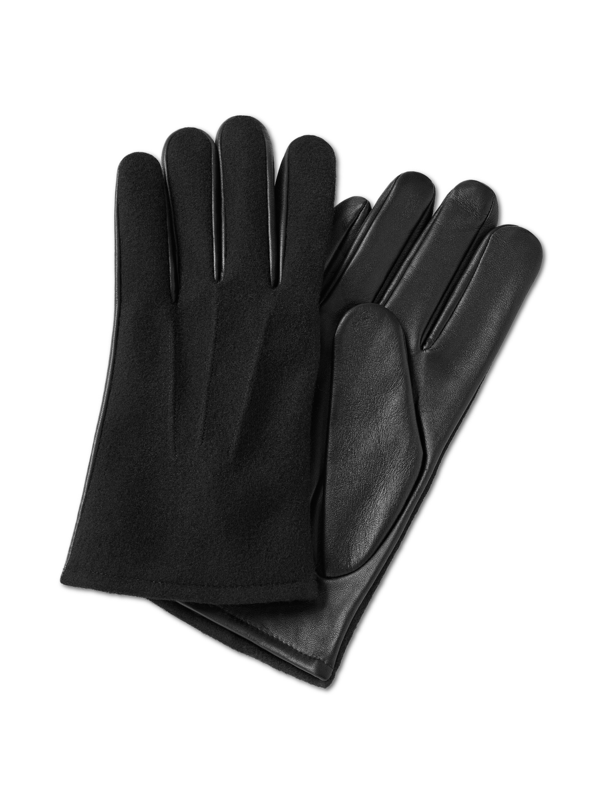 Sidegren Fingerhandsker 'Hiems' i sort: forside