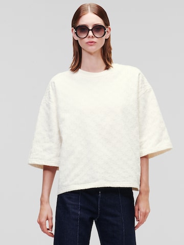 Karl Lagerfeld Sweatshirt i vit: framsida