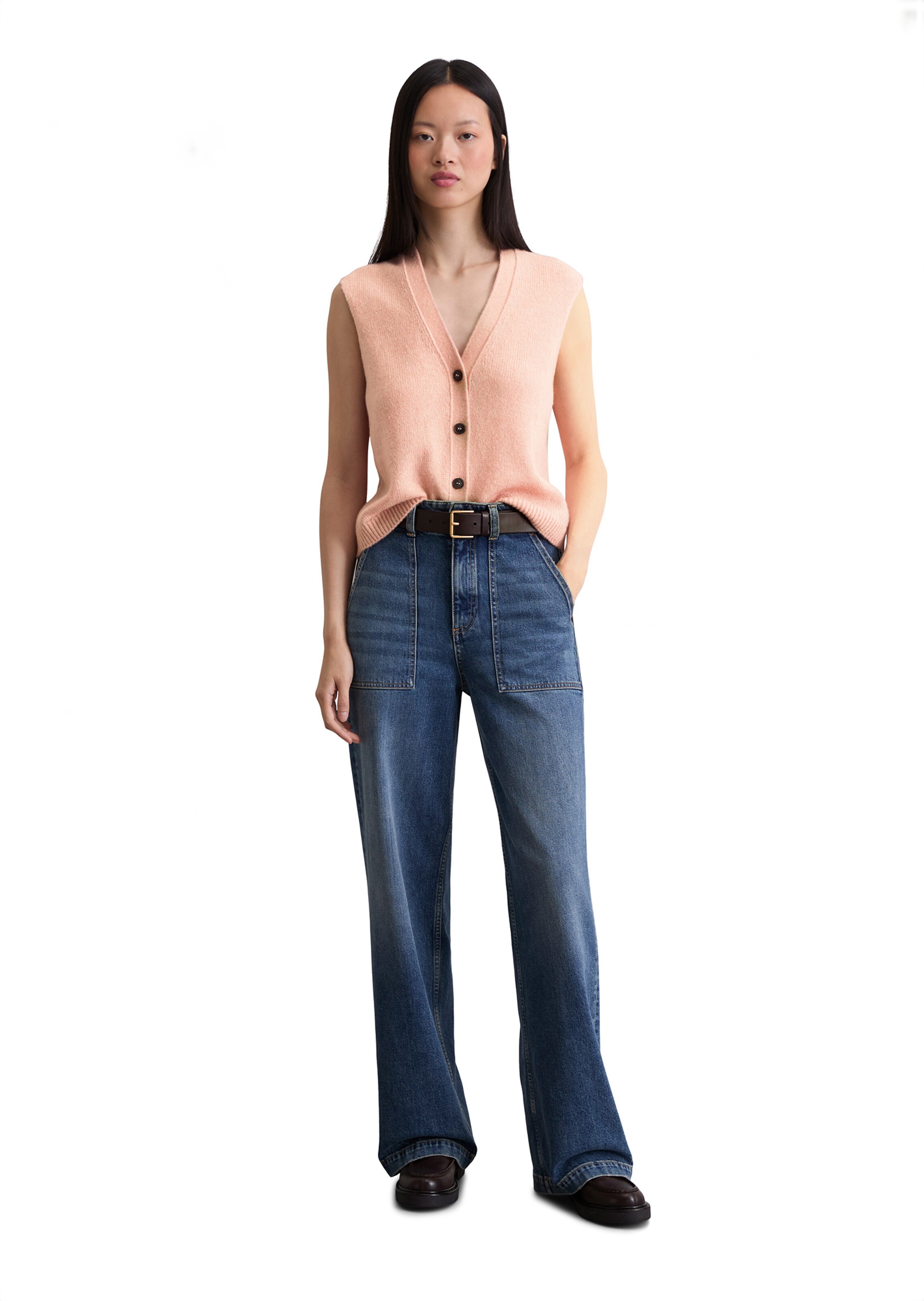 Marc O'Polo Вязаная жилетка в Оранжевый