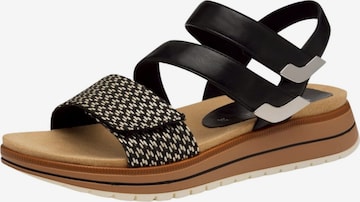 MARCO TOZZI Sandalen met riem in Zwart: voorkant