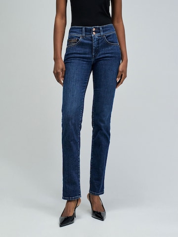 Skinny Jean 'Secret' Salsa Jeans en bleu : devant