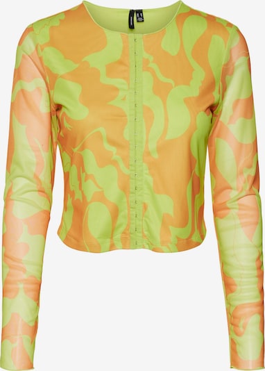 Vero Moda Collab Blus 'Joann' i limette / orange, Produktvy