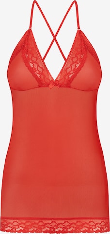 Chemise de nuit TEYLI en rouge : devant