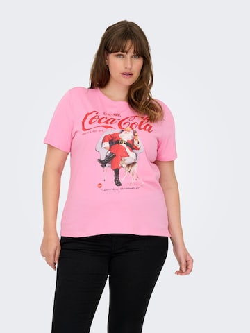 T-shirt 'CARCoca' ONLY Carmakoma en rose : devant
