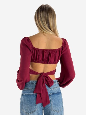 Chemisier Elara en rouge