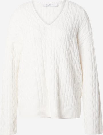 NA-KD Sweter w kolorze biały: przód