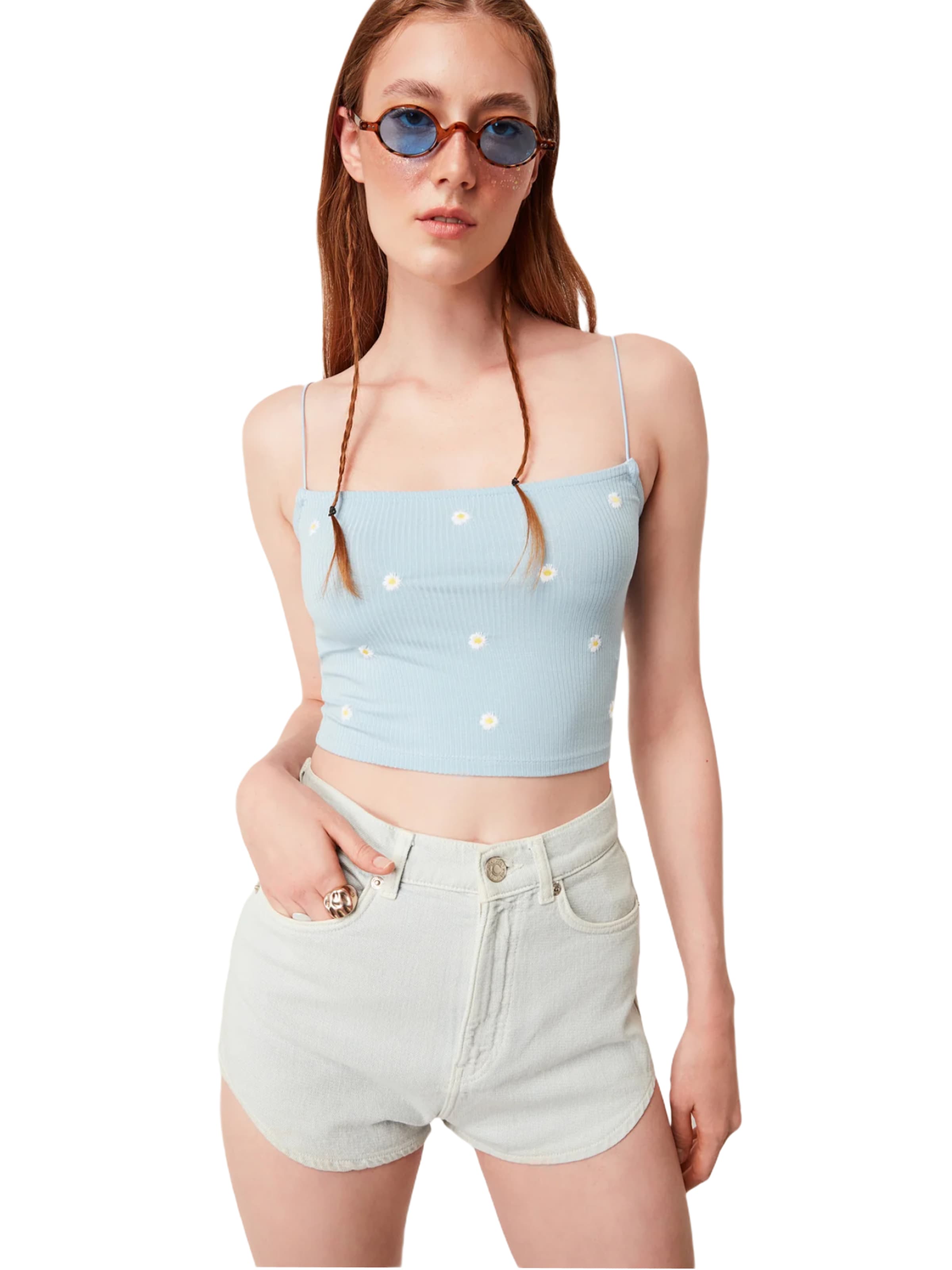 No Matter What Top in Blue