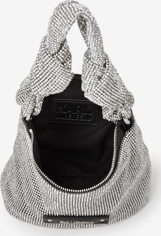Karl Lagerfeld Ročna torbica 'Evening' | srebrna barva