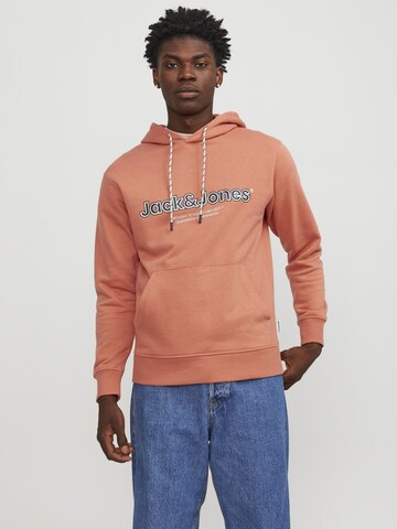 JACK & JONES Sweatshirt 'Lakewood' in Oranje: voorkant