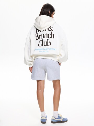Pull&Bear Sweatjakke i hvid