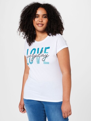 T-shirt 'ELECTRIC' Key Largo en blanc : devant