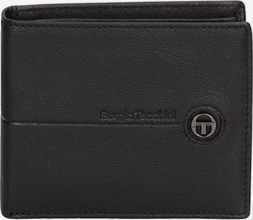 Portamonete 'Portafoglio Uomo Vera Pelle Sergio Tacchini Compatto 11x9 cm' di Sergio Tacchini in nero: frontale