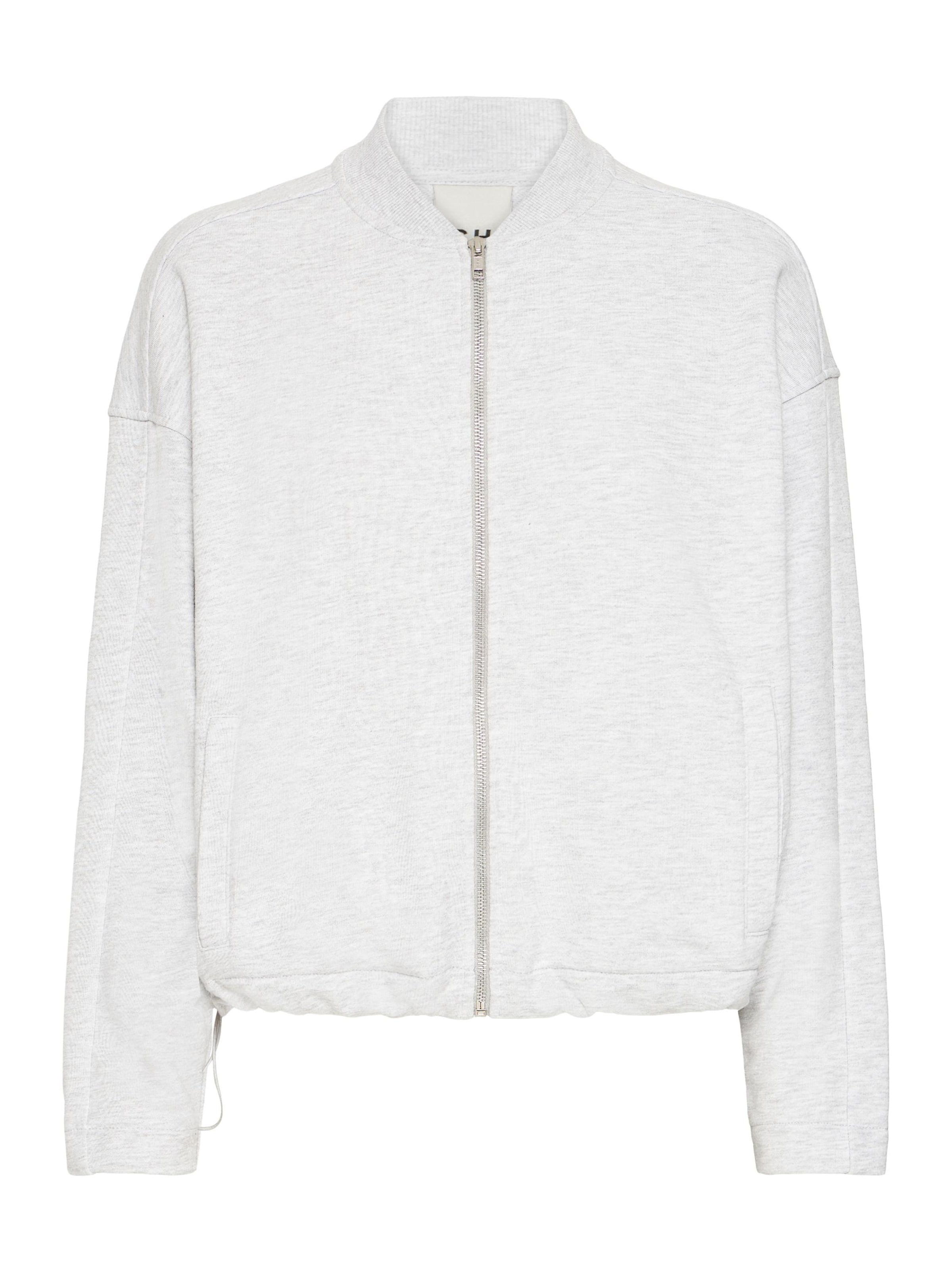 ICHI Sweat jacket 'MSKYLA CA' in White: front