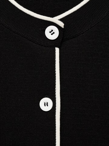 MANGO Knit cardigan 'Comu' in Black