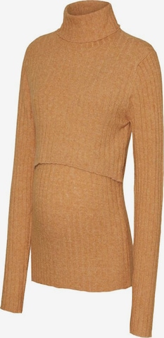 MAMALICIOUS Sweter 'Suniva' w kolorze brązowy: przód