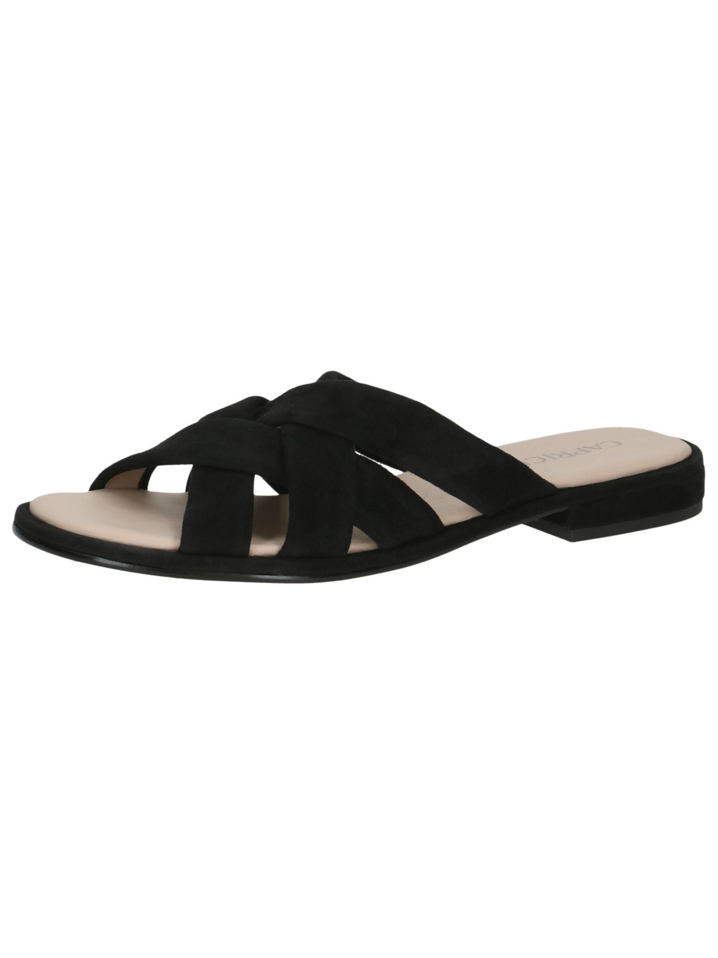 CAPRICE Pantolette in Schwarz: Vorderseite
