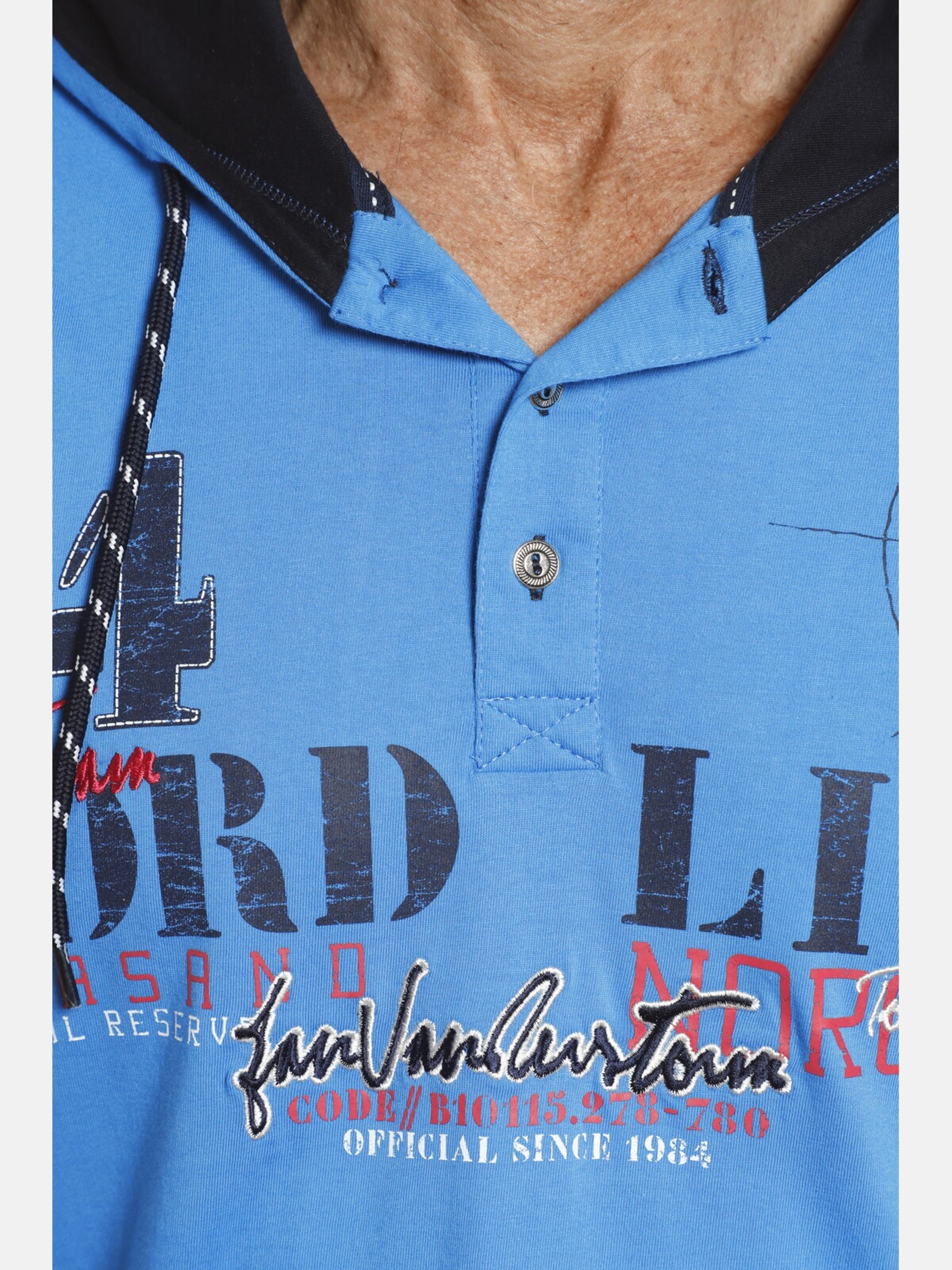 Männer Große Größen Jan Vanderstorm T-Shirt 'Keld' in Blau - ZA85885 Männer Große Größen Jan Vanderstorm T-Shirt 'Keld' in Blau - ZA85885