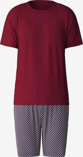 CALIDA Lyhyt pyjama värissä tummansininen / karmiininpunaine / valkoinen, Tuotenäkymä