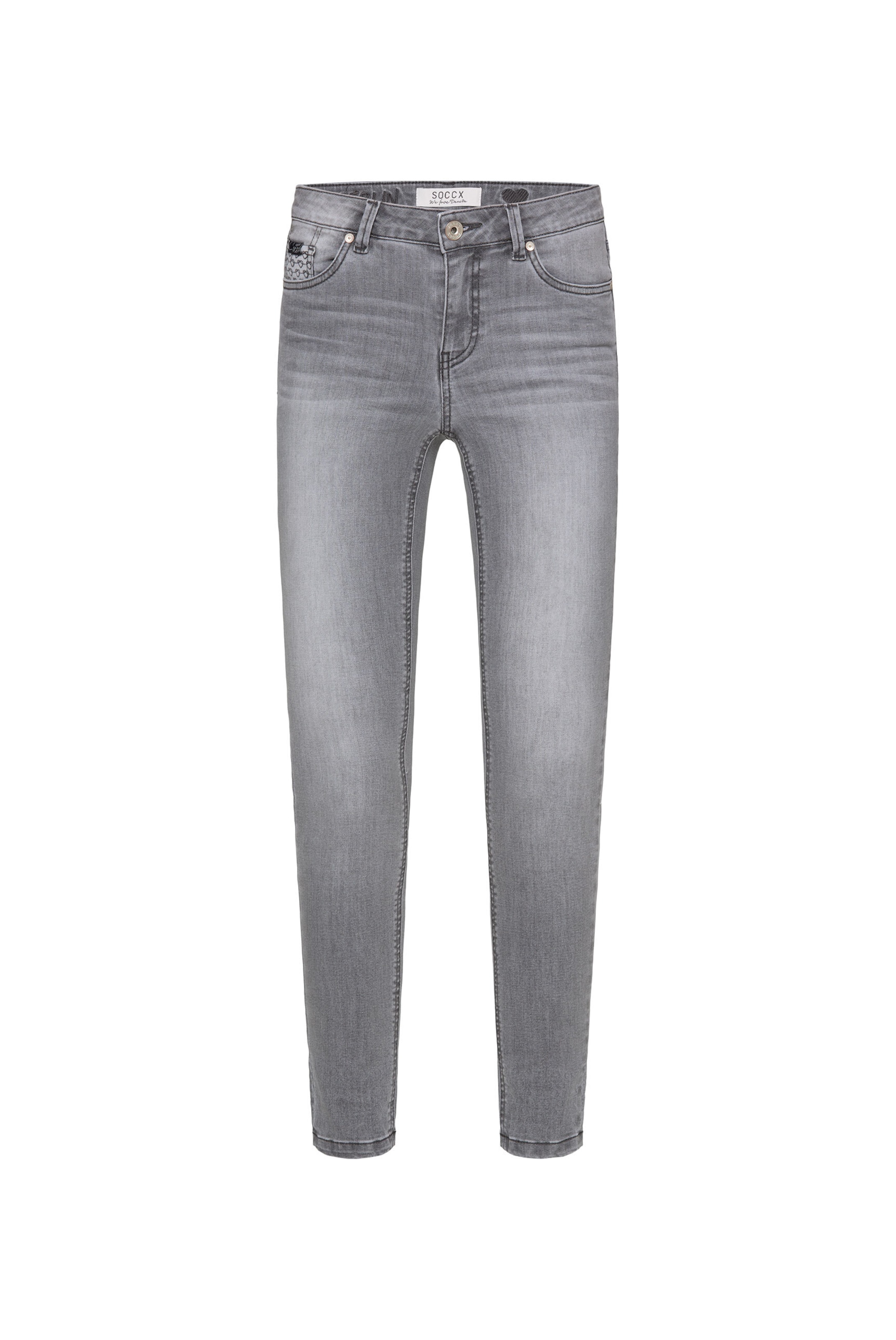 Soccx Slimfit Jeans Slim Fit in Grau: Vorderseite