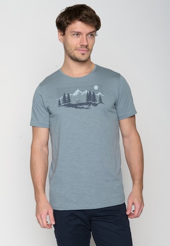 GREENBOMB Shirt 'Bike Mountain Pines' in Blauw: voorkant