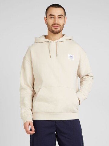 Sweat-shirt Lee en beige : devant