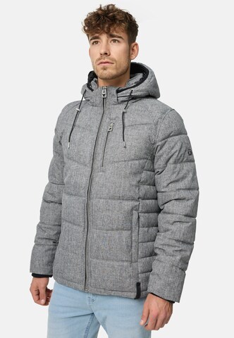 INDICODE JEANS Winterjas 'Circus' in Grijs: voorkant