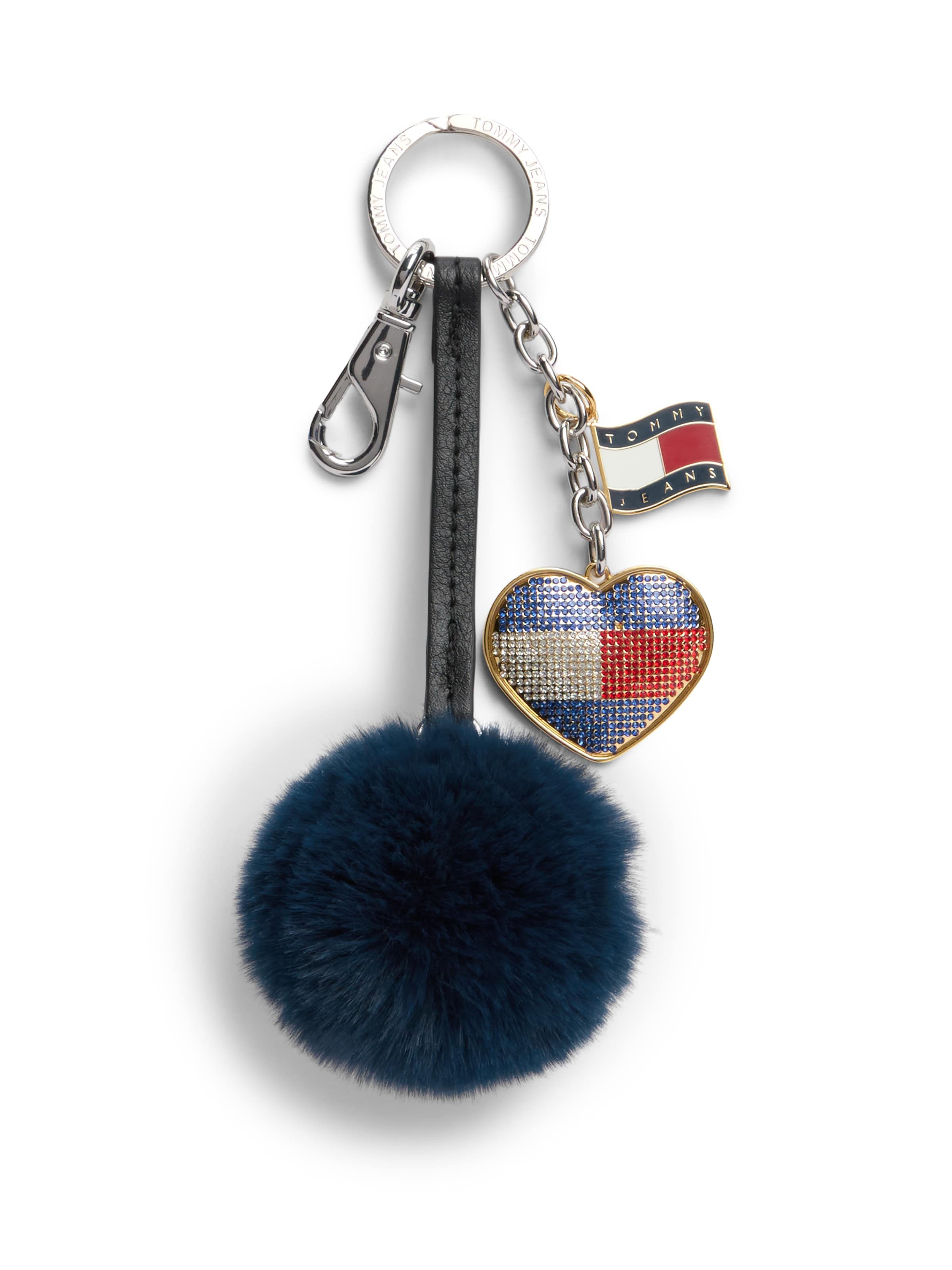 Tommy Jeans - Llavero en plata: frente