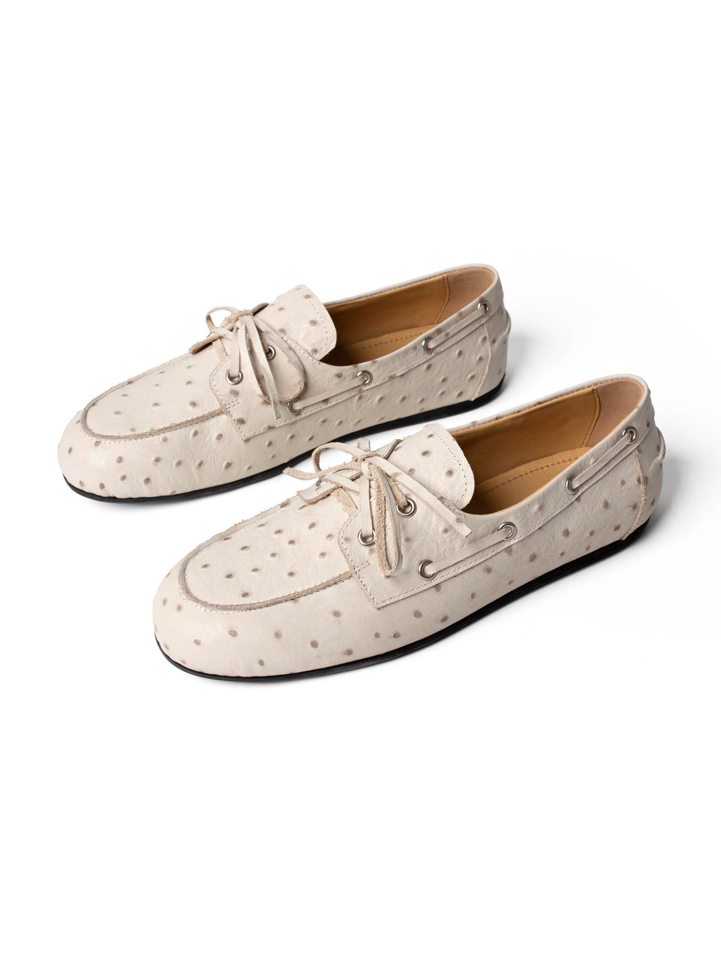 Mocassino 'SLOW LIFE' di L37 HANDMADE SHOES in bianco