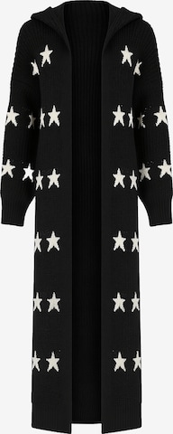 Elara Lang cardigan i sort: forside