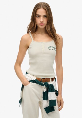 Superdry Top 'Athletic Essentials' in Wit: voorkant