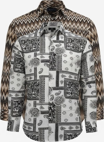 Chemise 'Viscos floral pattern 2pc' Radwa en marron : devant