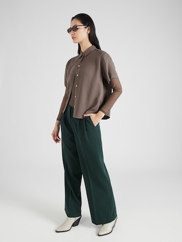 2NDDAY Wide leg Pleat-front trousers 'Mille - Daily Sleek' in Green