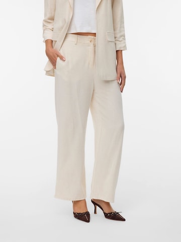 VERO MODA Wide leg Broek 'VMSisse' in Beige: voorkant