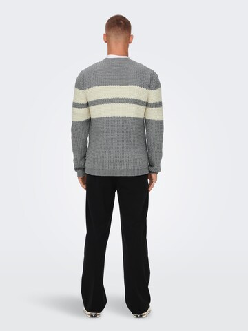 Only & Sons Sweter 'Sazlo' w kolorze szary