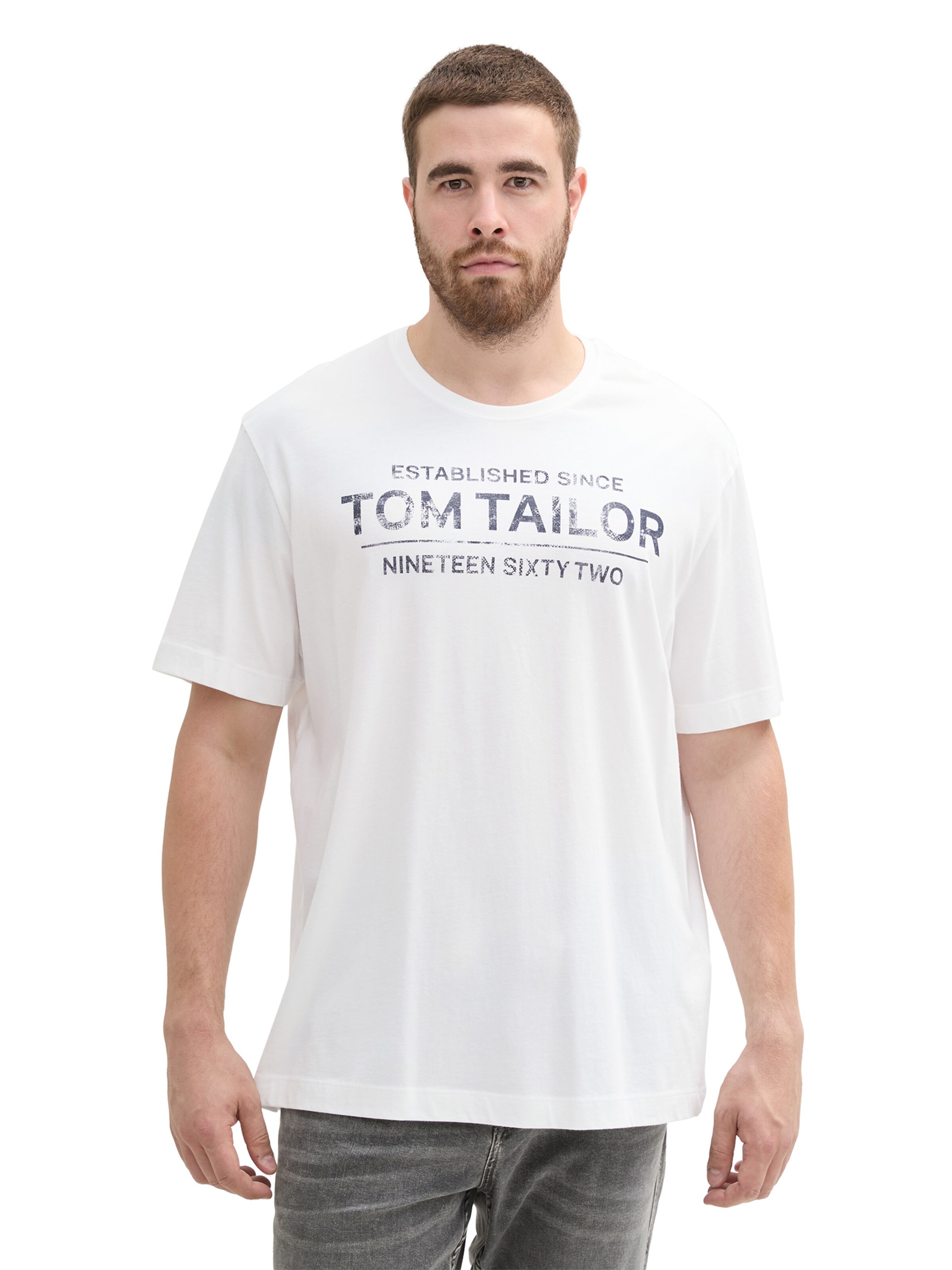 TOM TAILOR Men + Shirt in White: front
