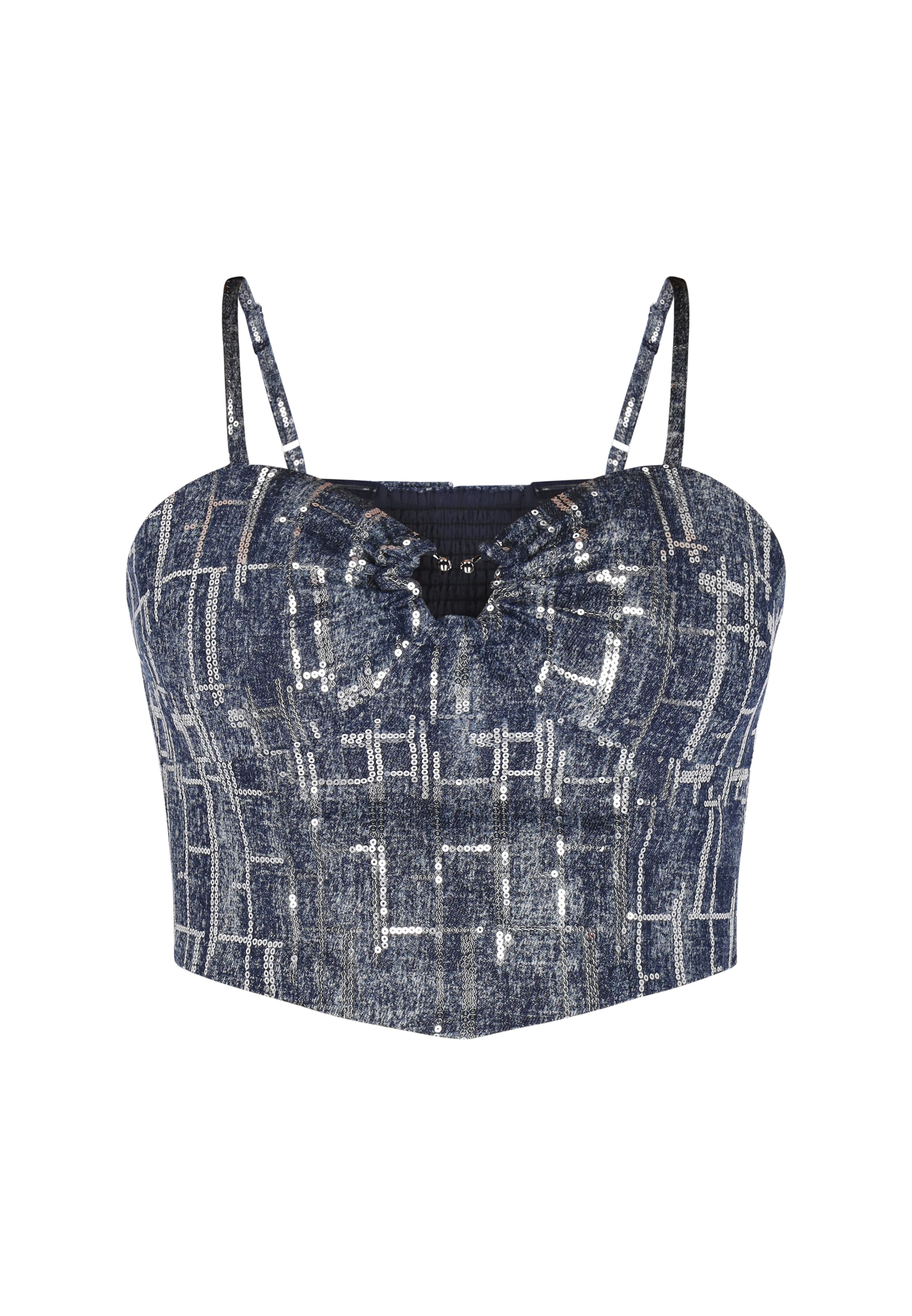 Haut faina en bleu : devant