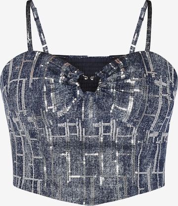 Haut faina en bleu : devant