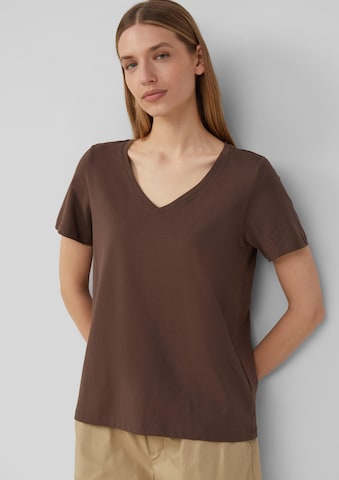 s.Oliver Shirt in Bruin: voorkant