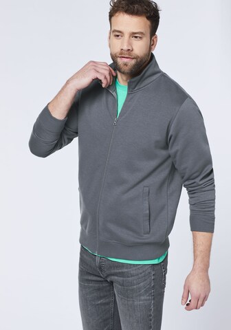 UNCLE SAM Zip-Up Hoodie in Grey