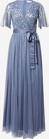 Maya Deluxe Evening dress in Blue: front