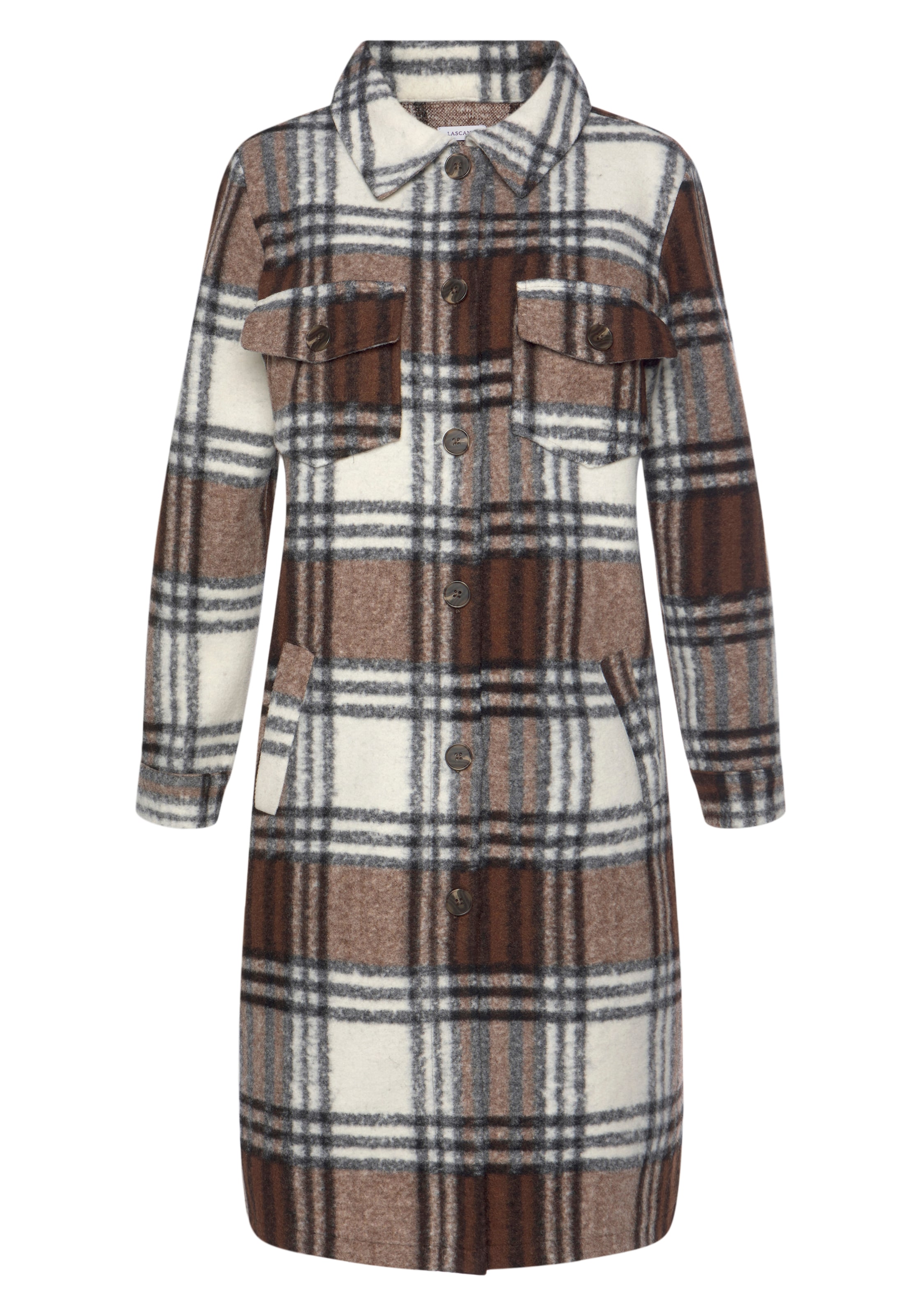 LASCANA Between-Seasons Coat in Brown: front