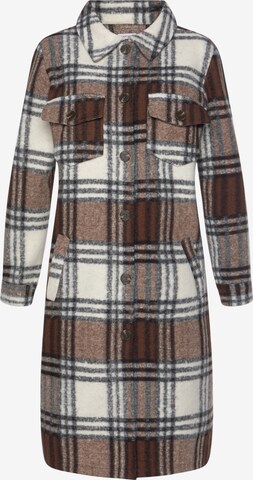 LASCANA Between-Seasons Coat in Brown: front