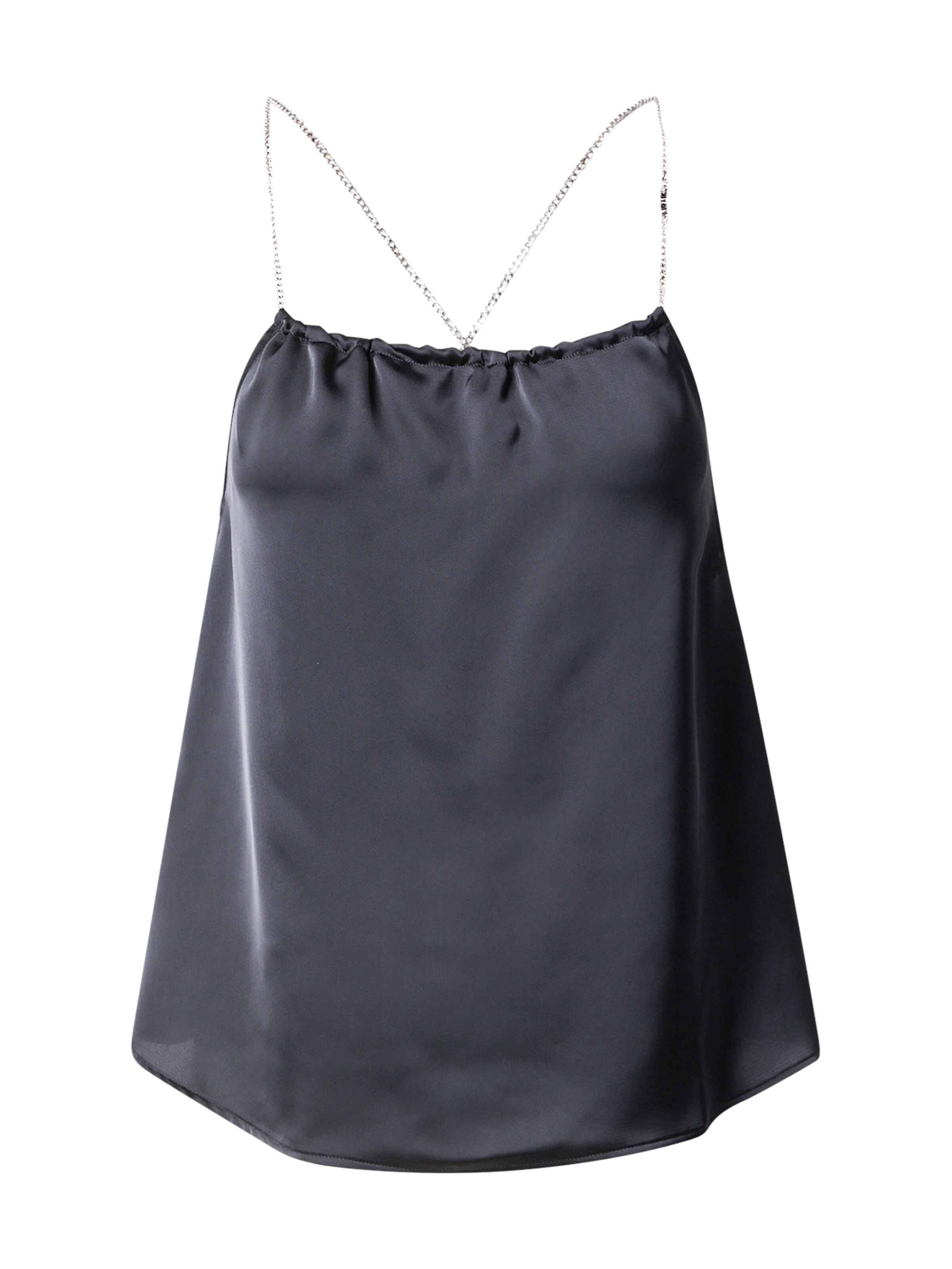 HUGO Τοπ 'Cebena-1' σε μαύρο: μπροστά