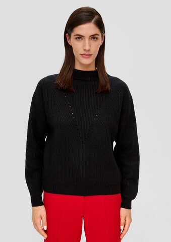 s.Oliver BLACK LABEL Sweater in Black: front