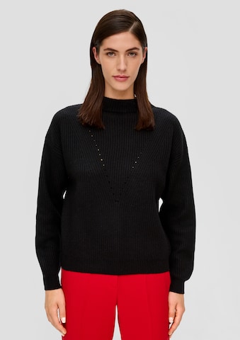 s.Oliver BLACK LABEL Sweater in Black: front