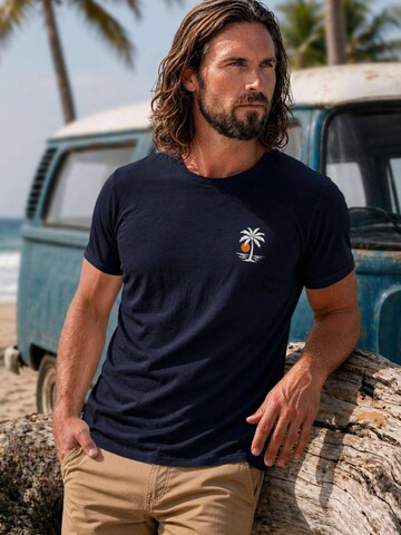 Neverless Shirt 'Beach Logo' in Blue
