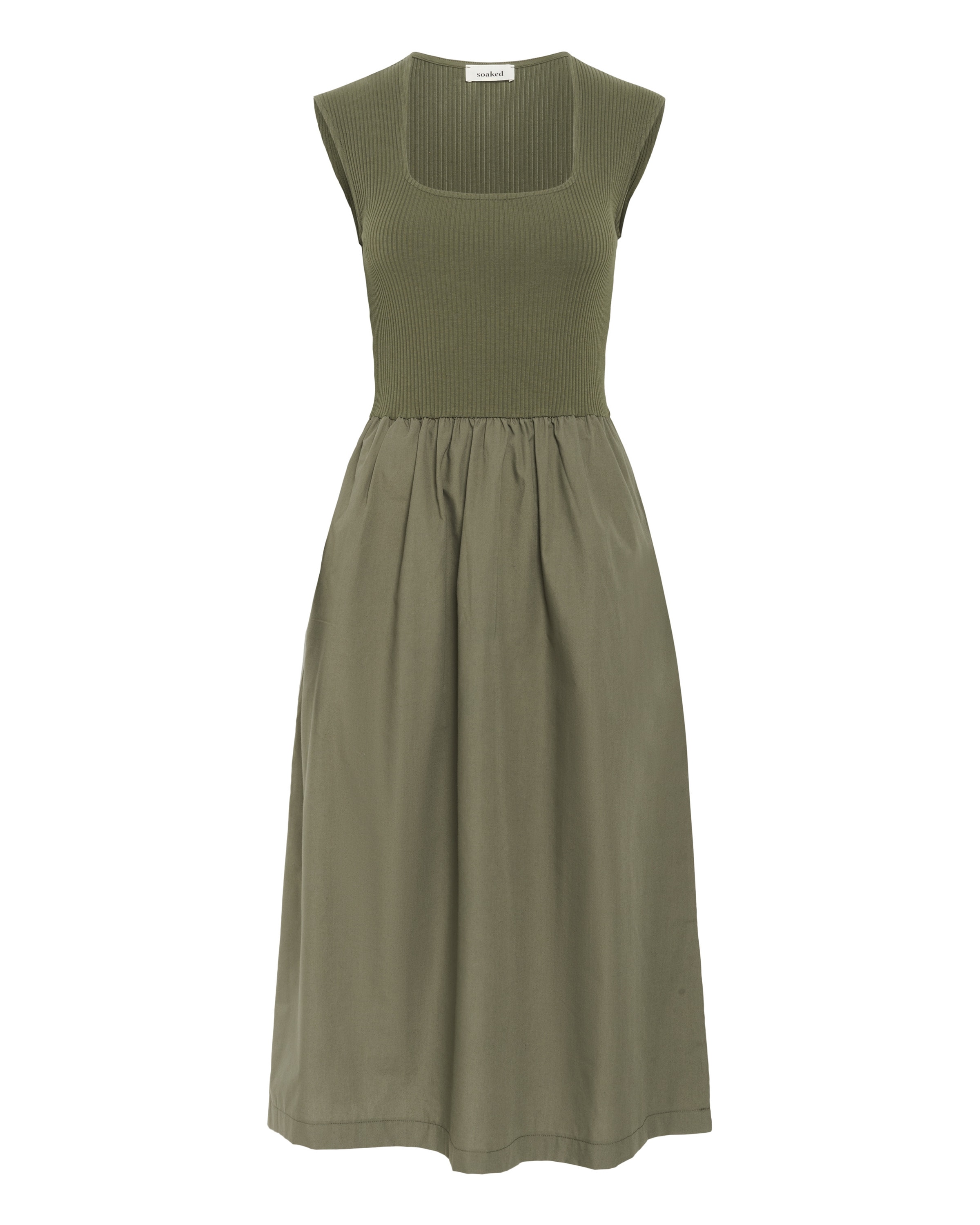 SOAKED IN LUXURY Obleka 'Simone' | zelena barva: sprednja stran