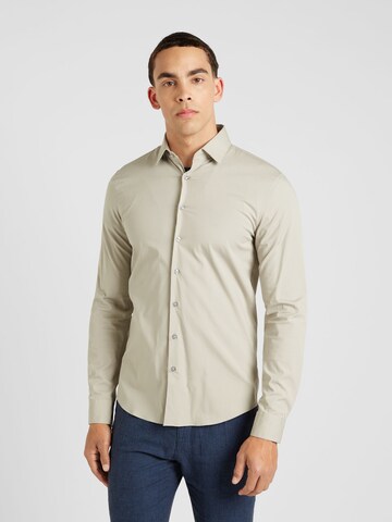 Calvin Klein Slim fit Button Up Shirt in Grey: front