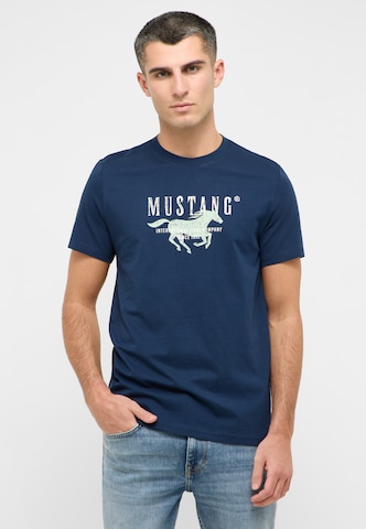 MUSTANG T-Shirt 'Austin' in Blau