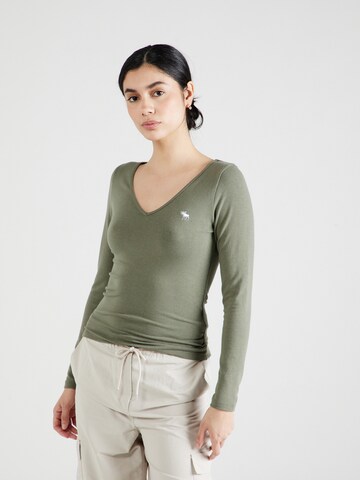 T-shirt Abercrombie & Fitch en vert : devant